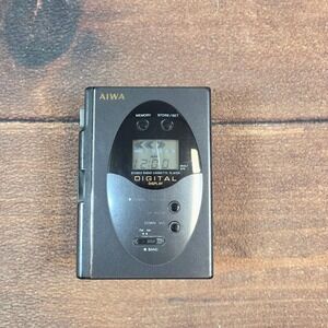 Aiwa HS-T200 Stereo Radio Cassette Player AM FM Black Digital Display FOR PARTS